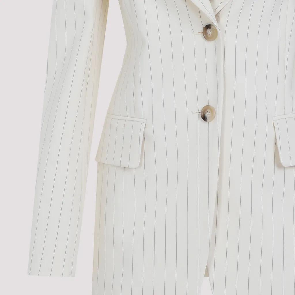 Striped Single-Breasted Jacket