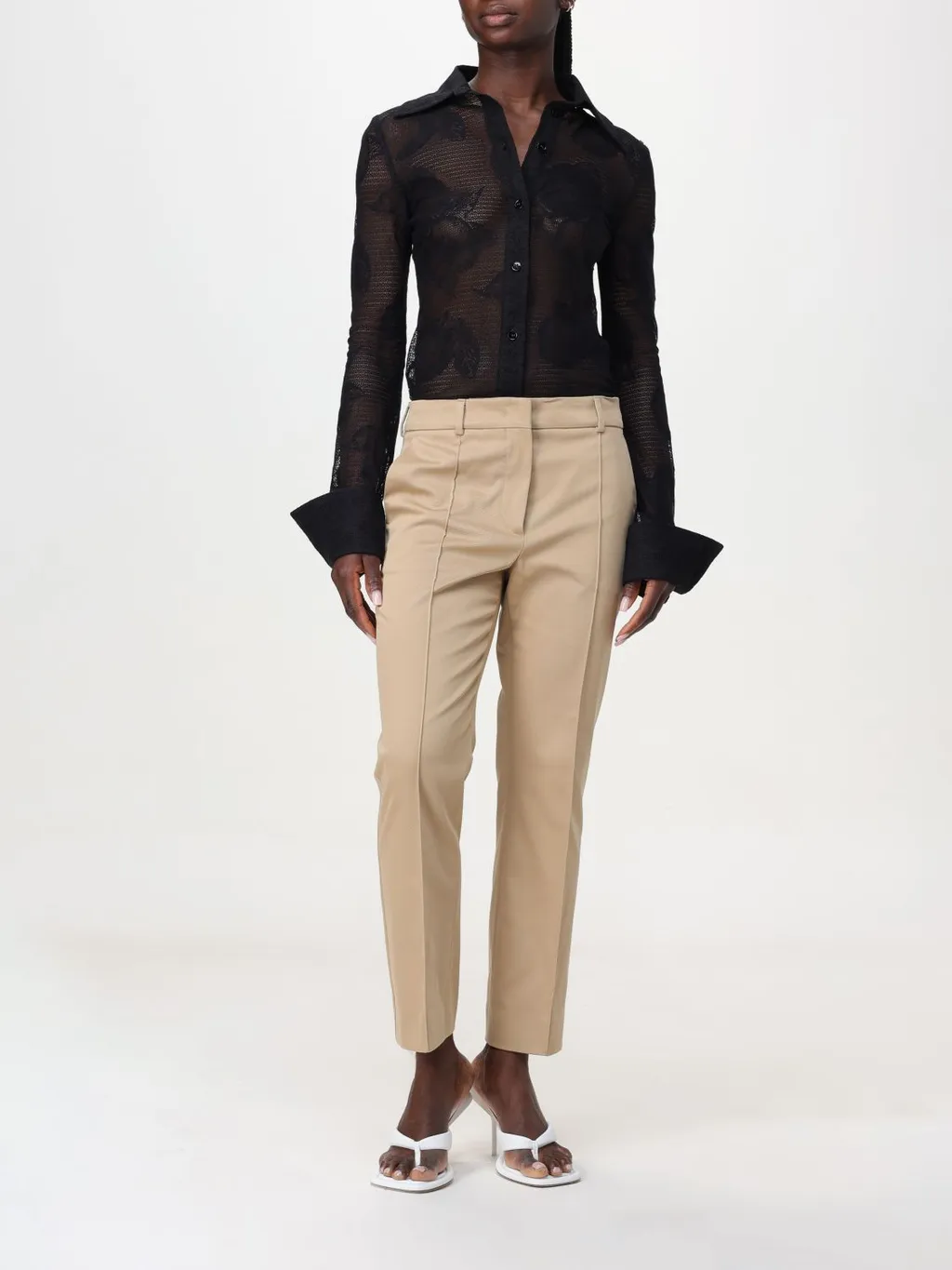 Belt-Loop Casual Pants