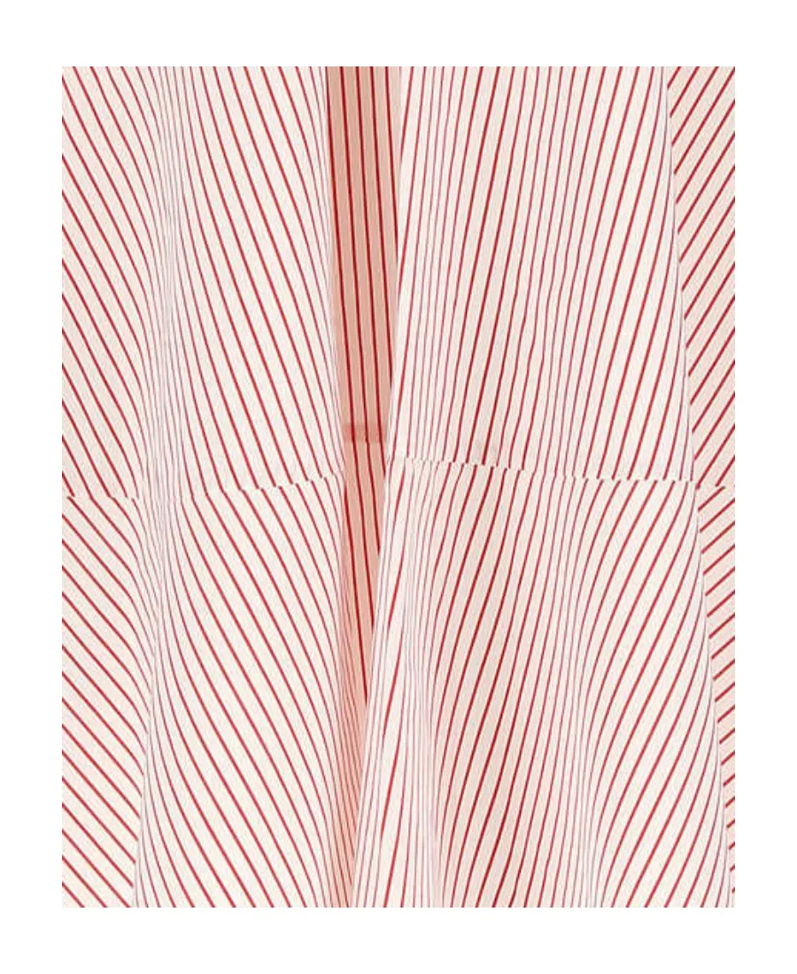 Abbono Striped Round-Necked Dress