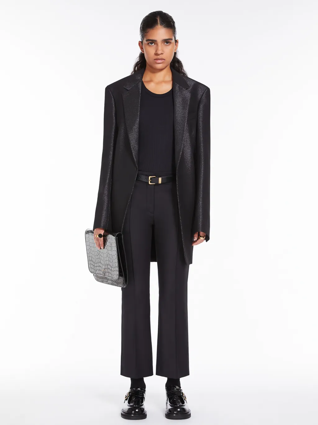 High-Waisted Cropped Trousers