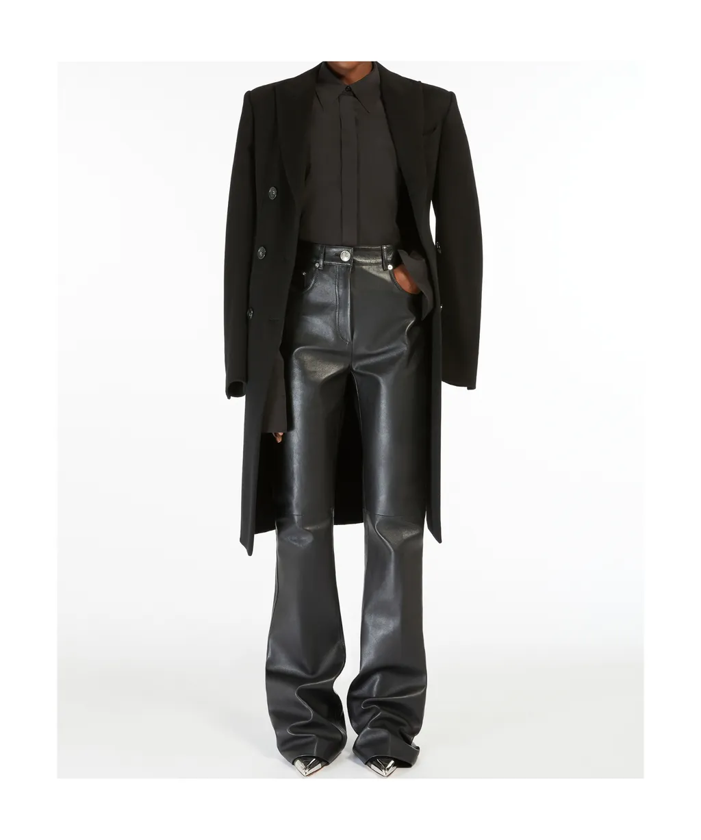 Long-Sleeved Wool Coat