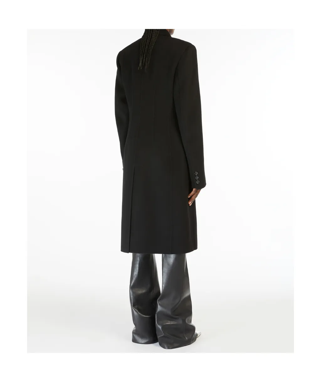Long-Sleeved Wool Coat