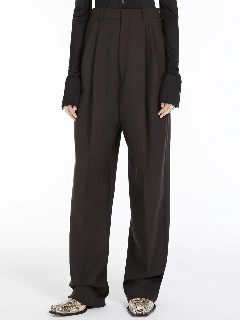 High-Waist Virgin Wool Trousers