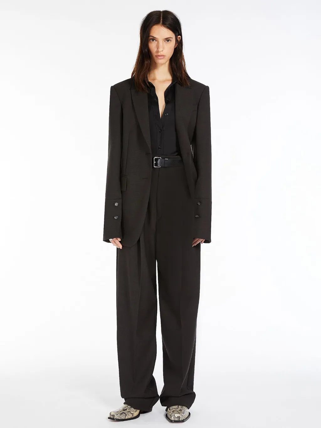High-Waist Virgin Wool Trousers