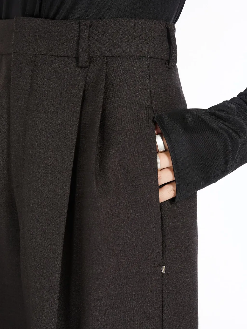 High-Waist Virgin Wool Trousers