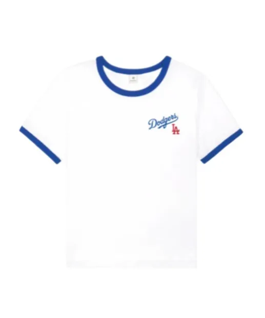 Dodgers Serif Ringer Tee