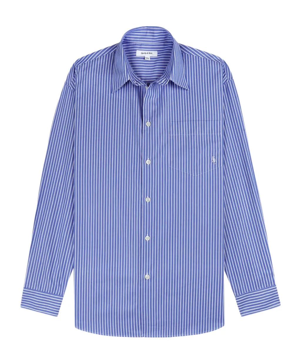 Oversized Shirt Blue Stripes