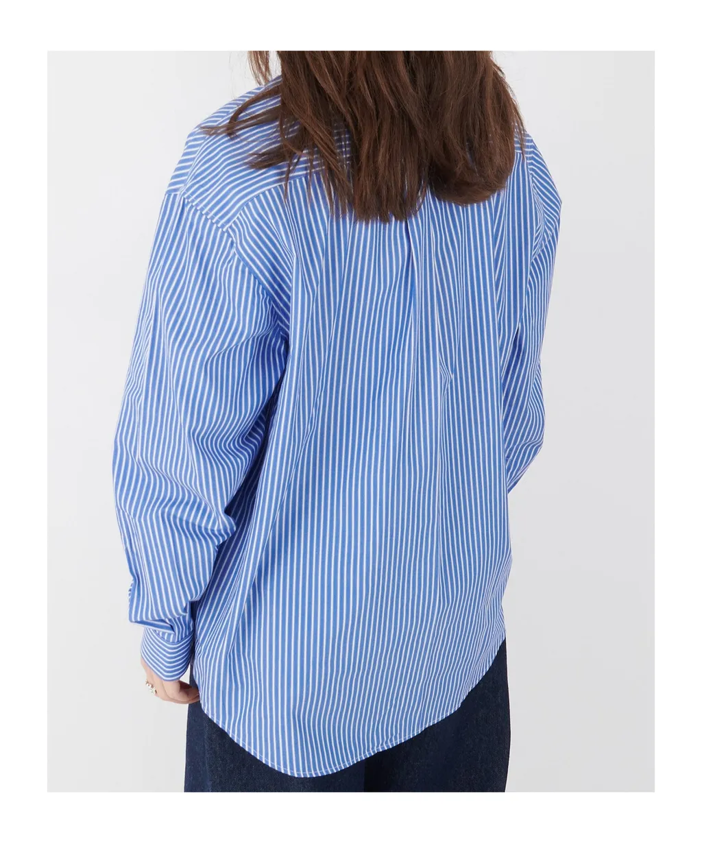 Oversized Shirt Blue Stripes