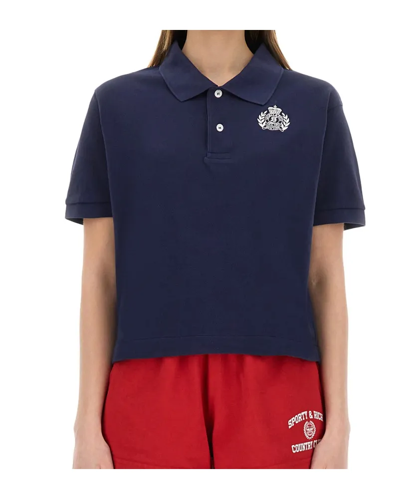 Logo Embroidered Short-Sleeved Polo Top