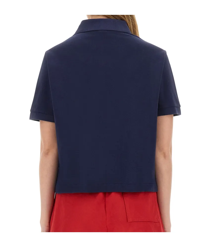 Logo Embroidered Short-Sleeved Polo Top