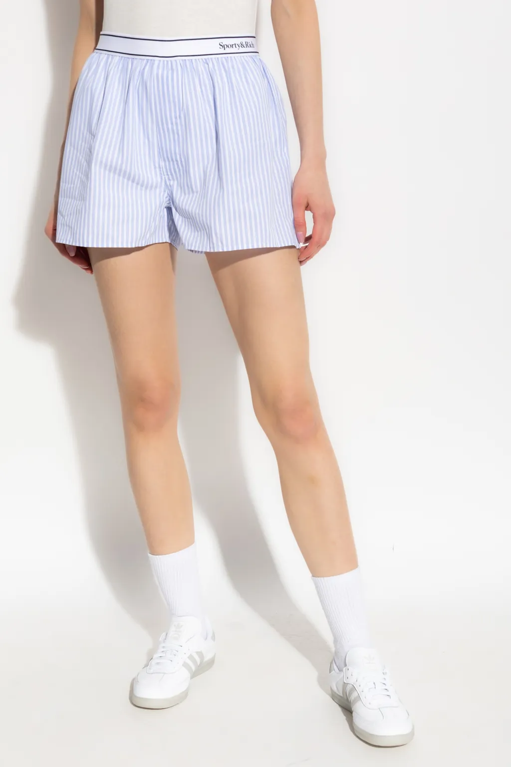 Logo Detailed Striped Shorts