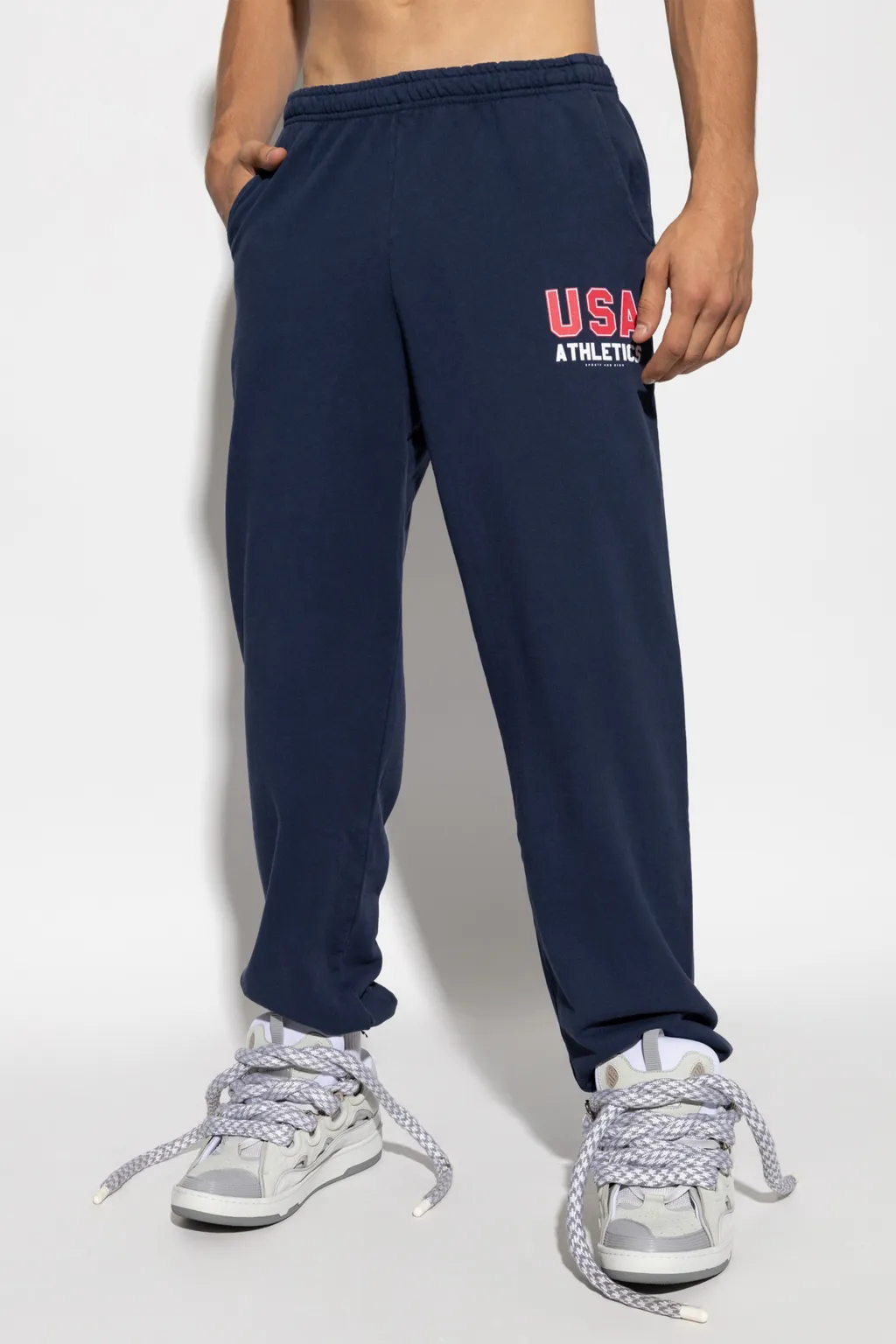 Logo Print Elasticated Trousers
