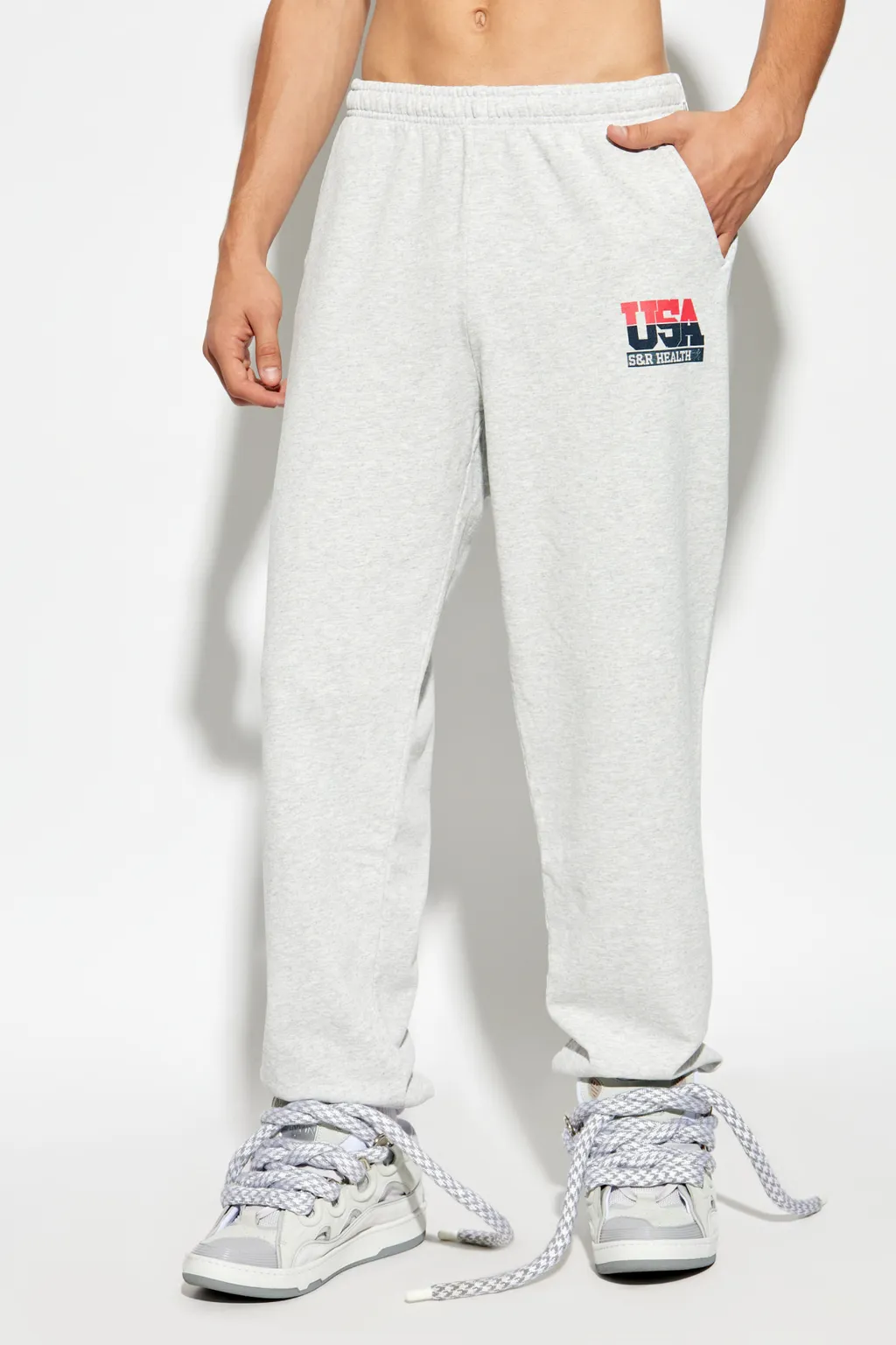 Logo-Print Elasticated Trousers