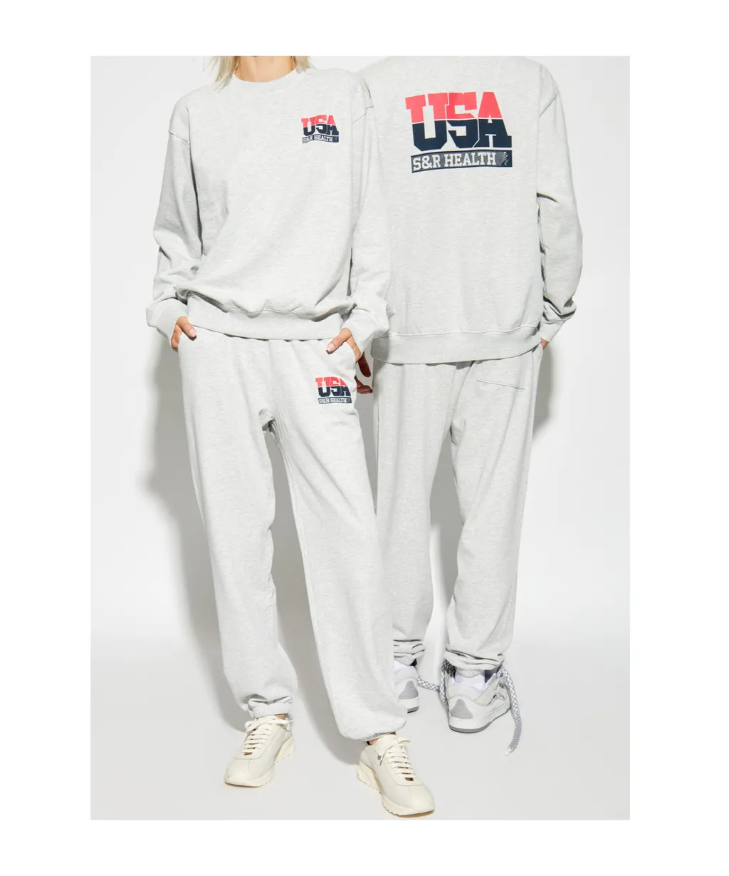 Logo-Print Elasticated Trousers
