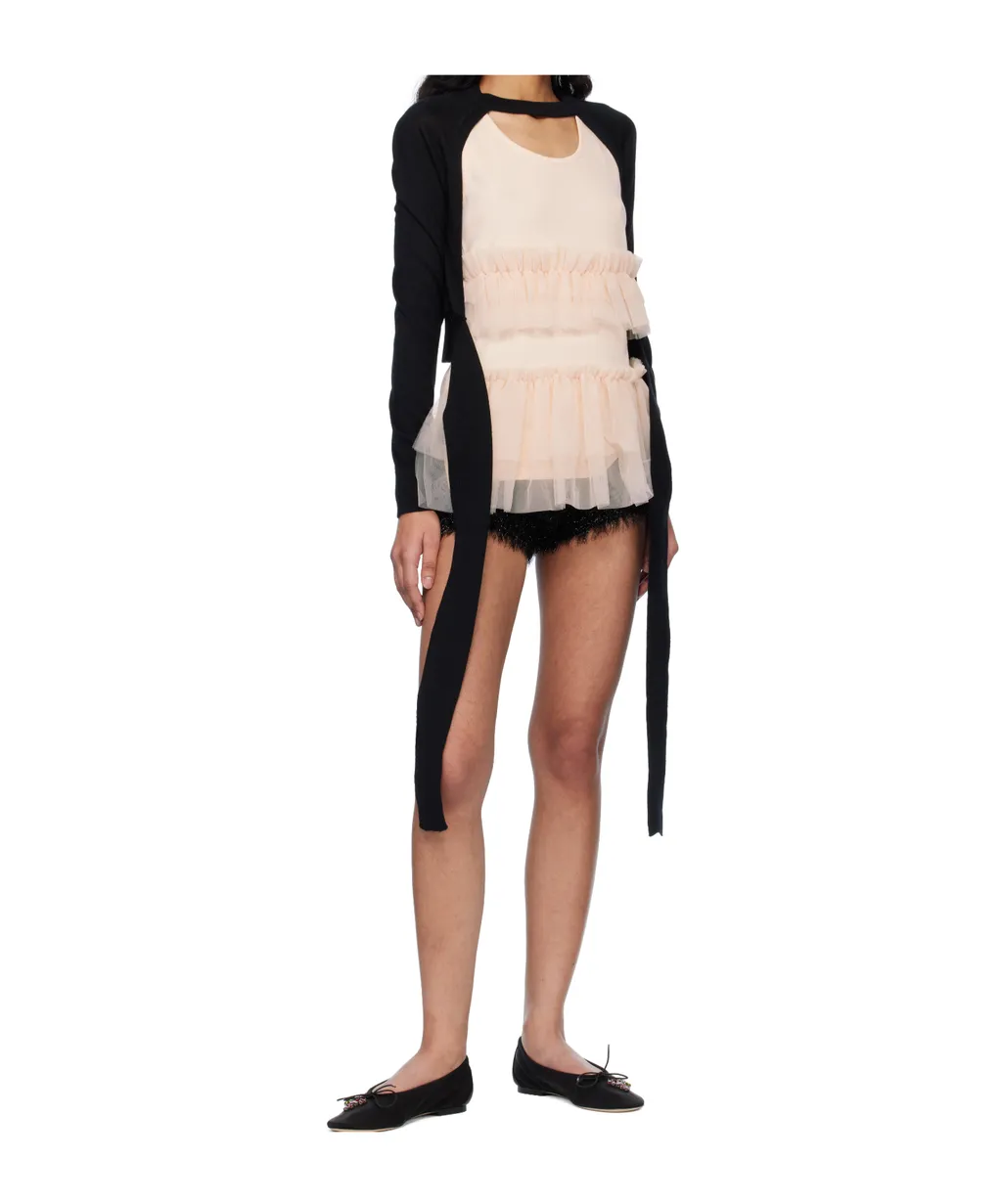 Cut-Out Cropped Cardigan