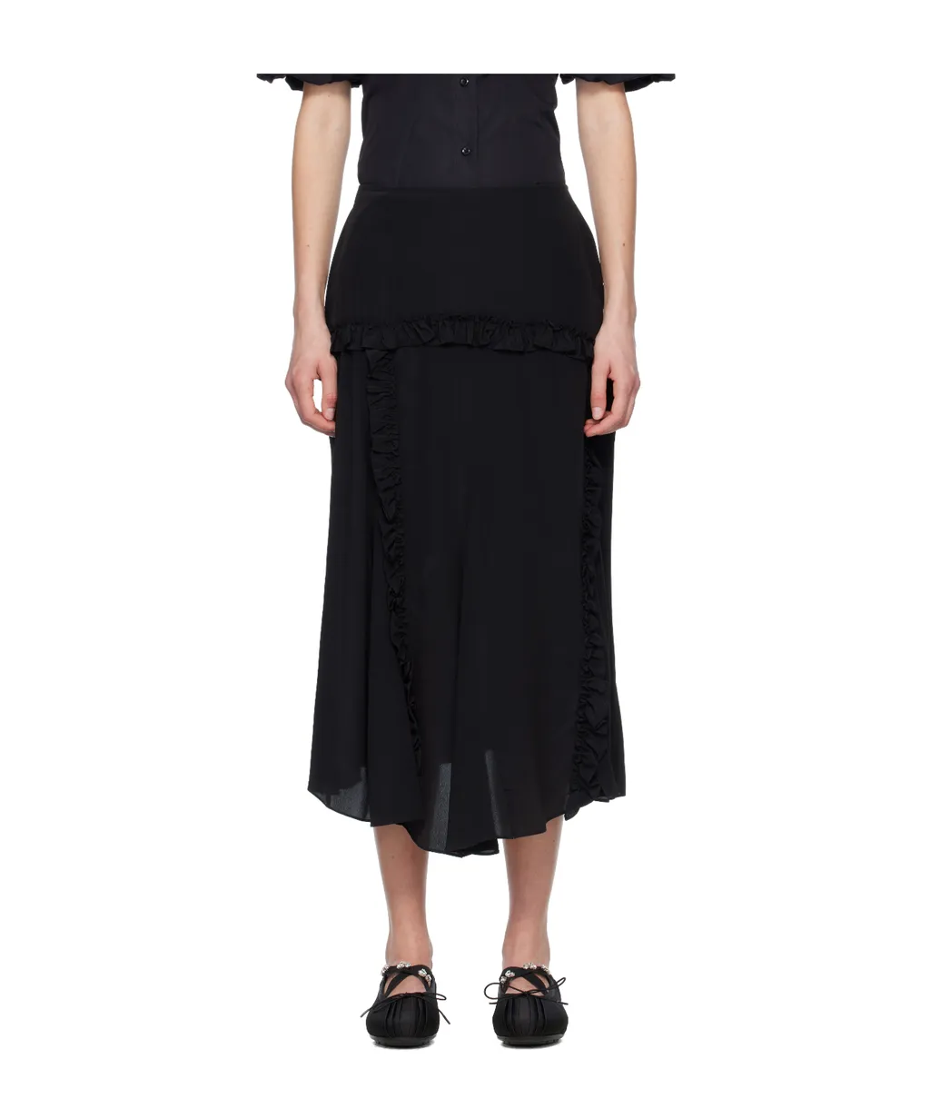 Ruffle Frill Multi-Seam Skirt