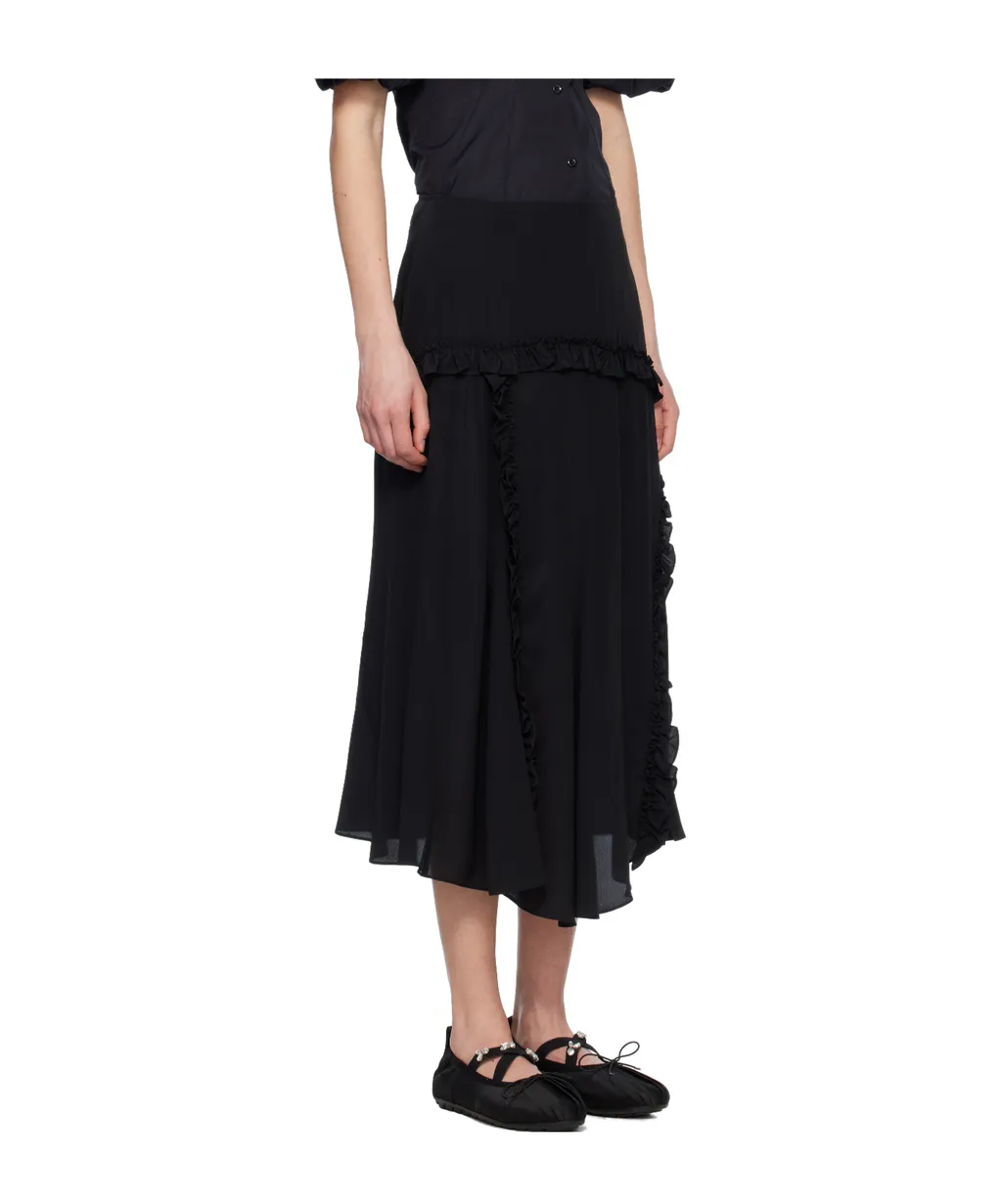 Ruffle Frill Multi-Seam Skirt