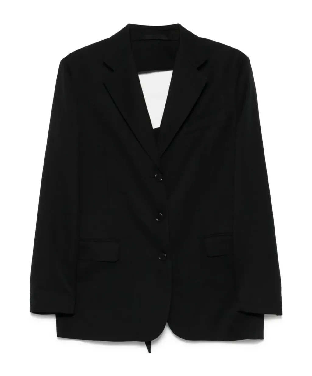 Back Cut Out Bow Detail Jacket