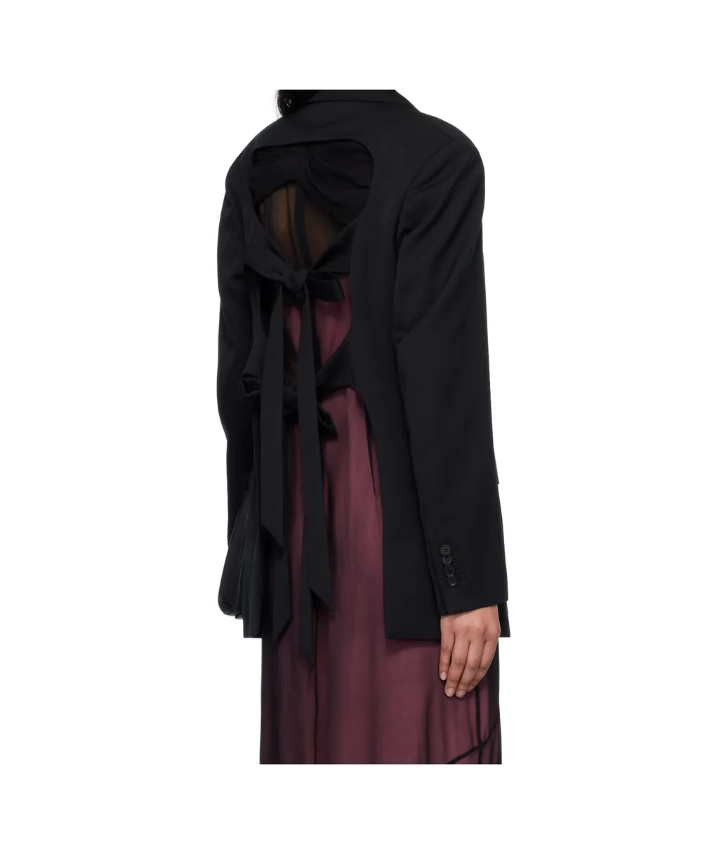Back Cut Out Bow Detail Jacket
