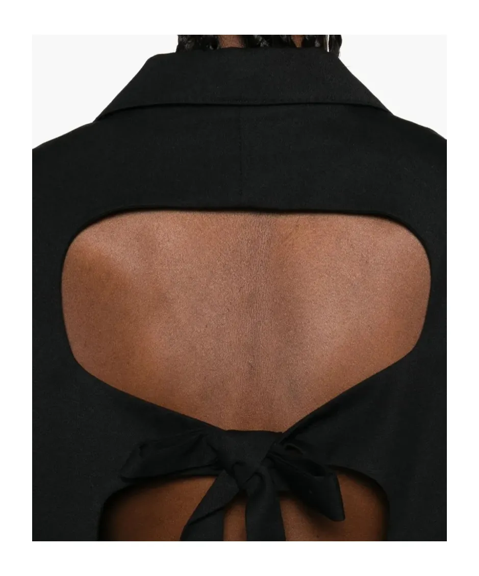 Back Cut Out Bow Detail Jacket