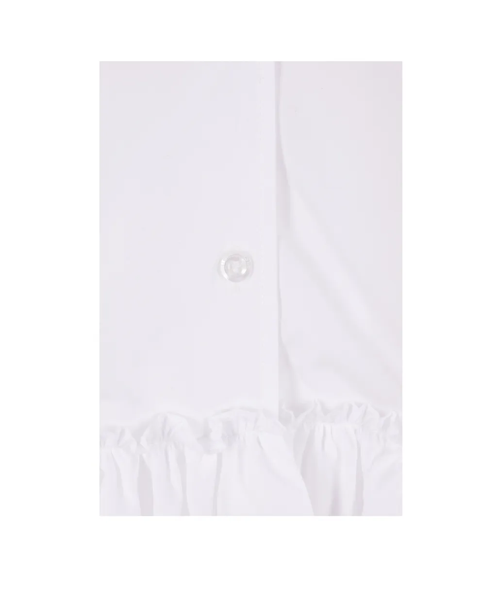 Sailor-Collar Puff-Sleeves Shirt