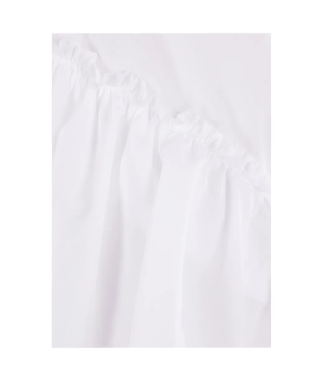 Sailor-Collar Puff-Sleeves Shirt