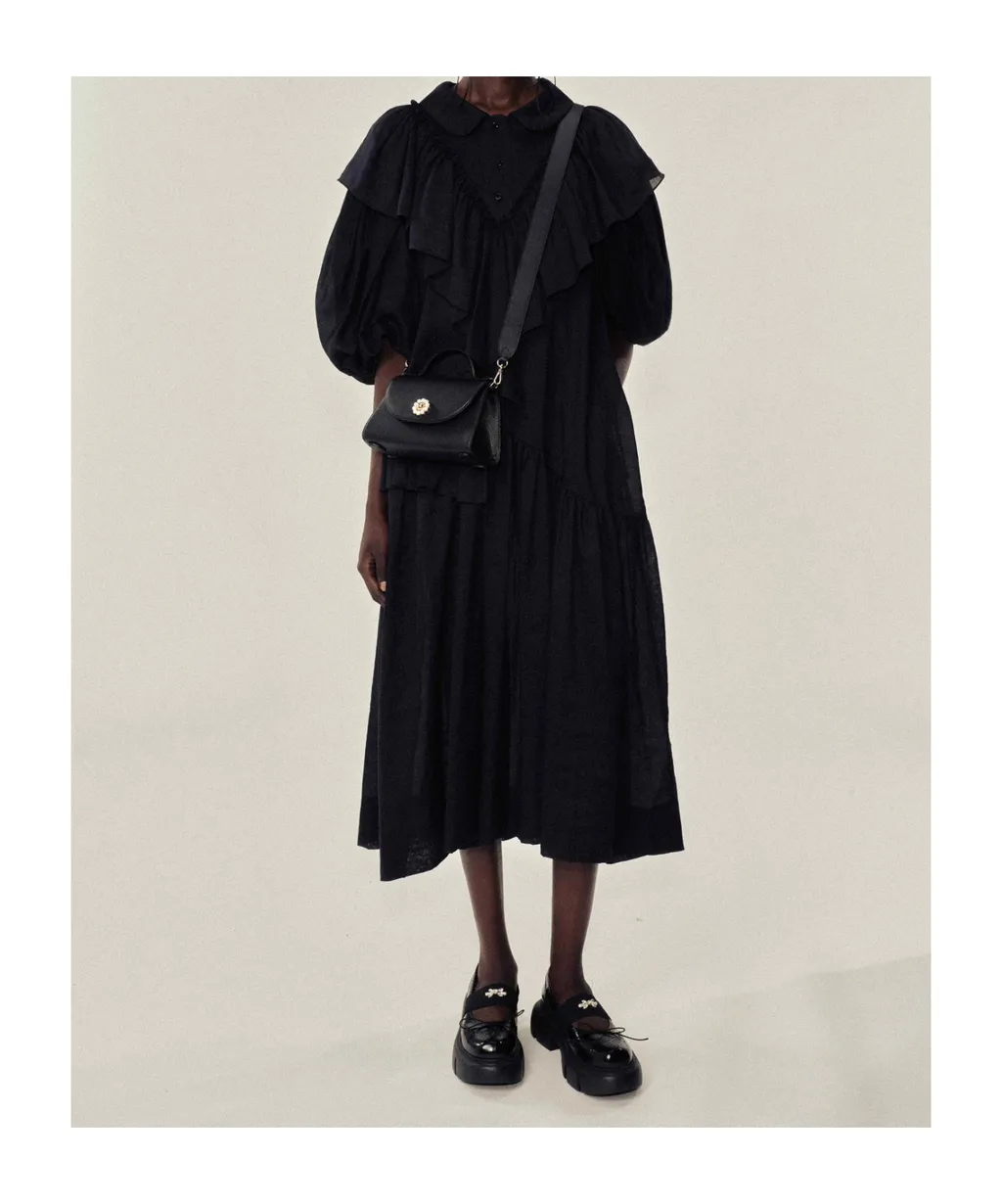 Petal Sleeve Ruffle Dress