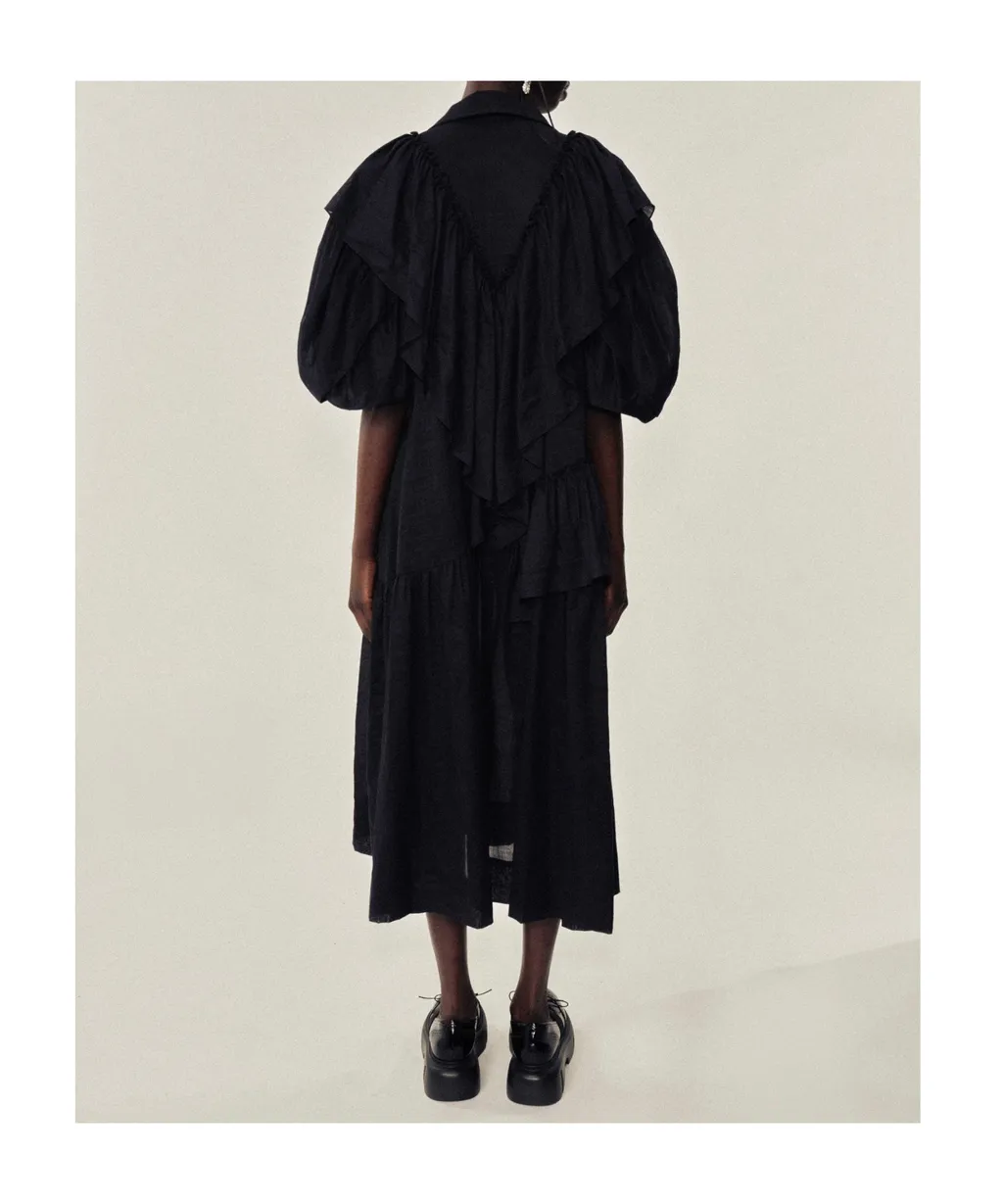 Petal Sleeve Ruffle Dress