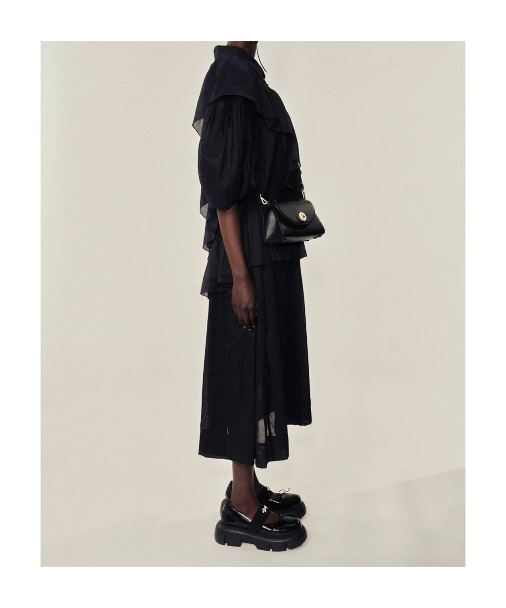 Petal Sleeve Ruffle Dress