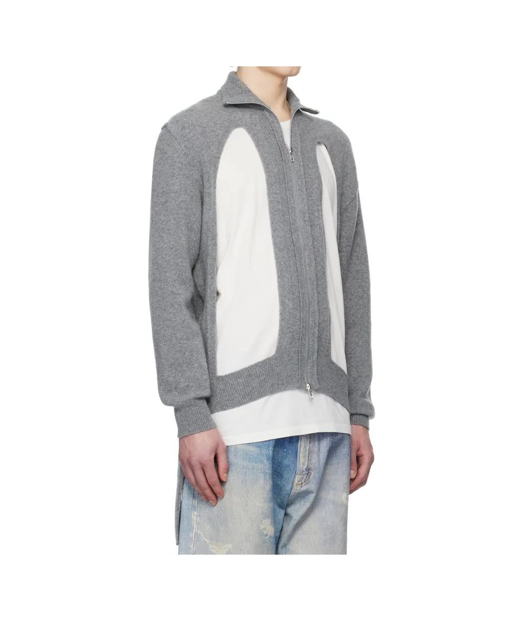 Color-Block Zipper Sweater
