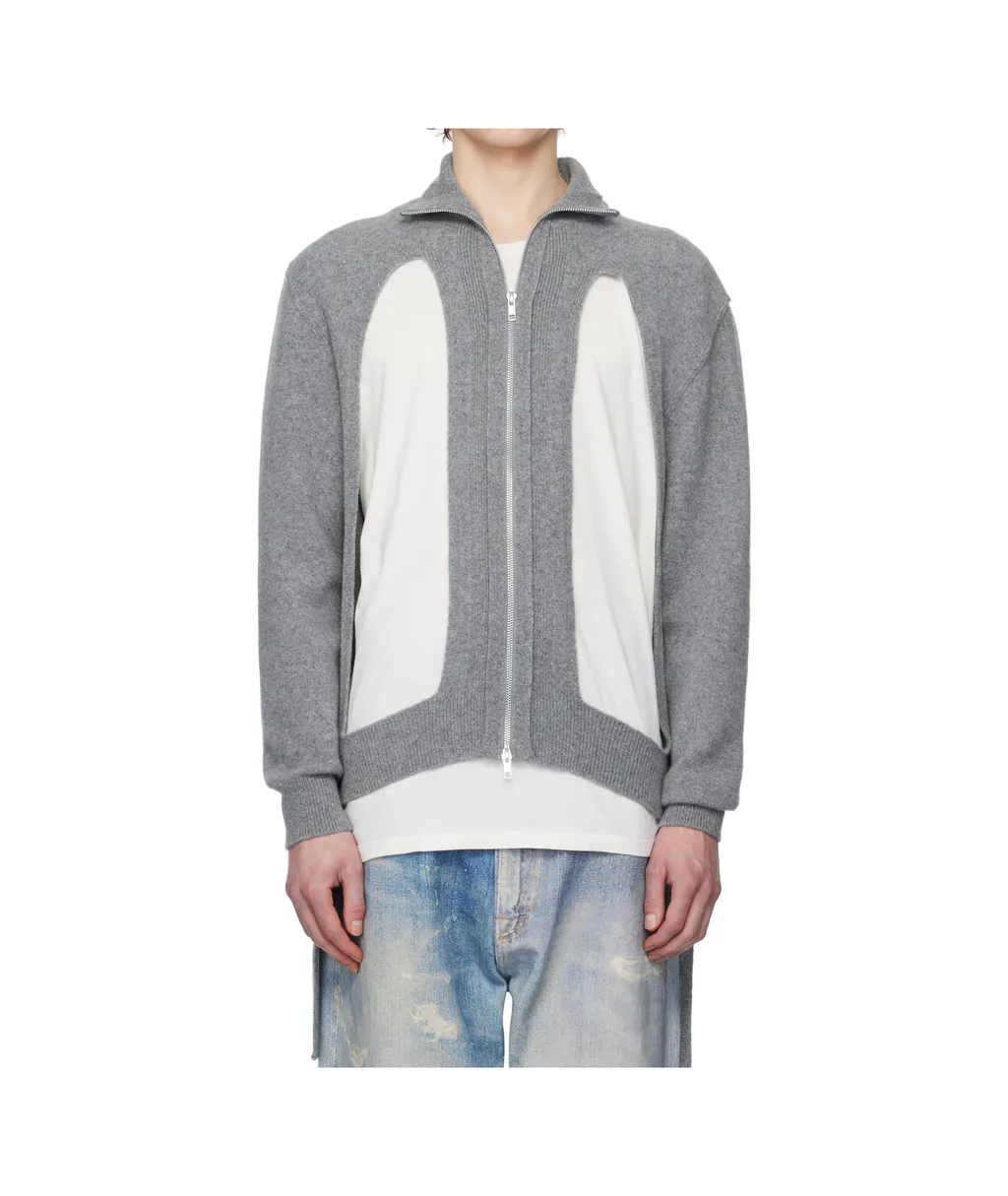 Color-Block Zipper Sweater