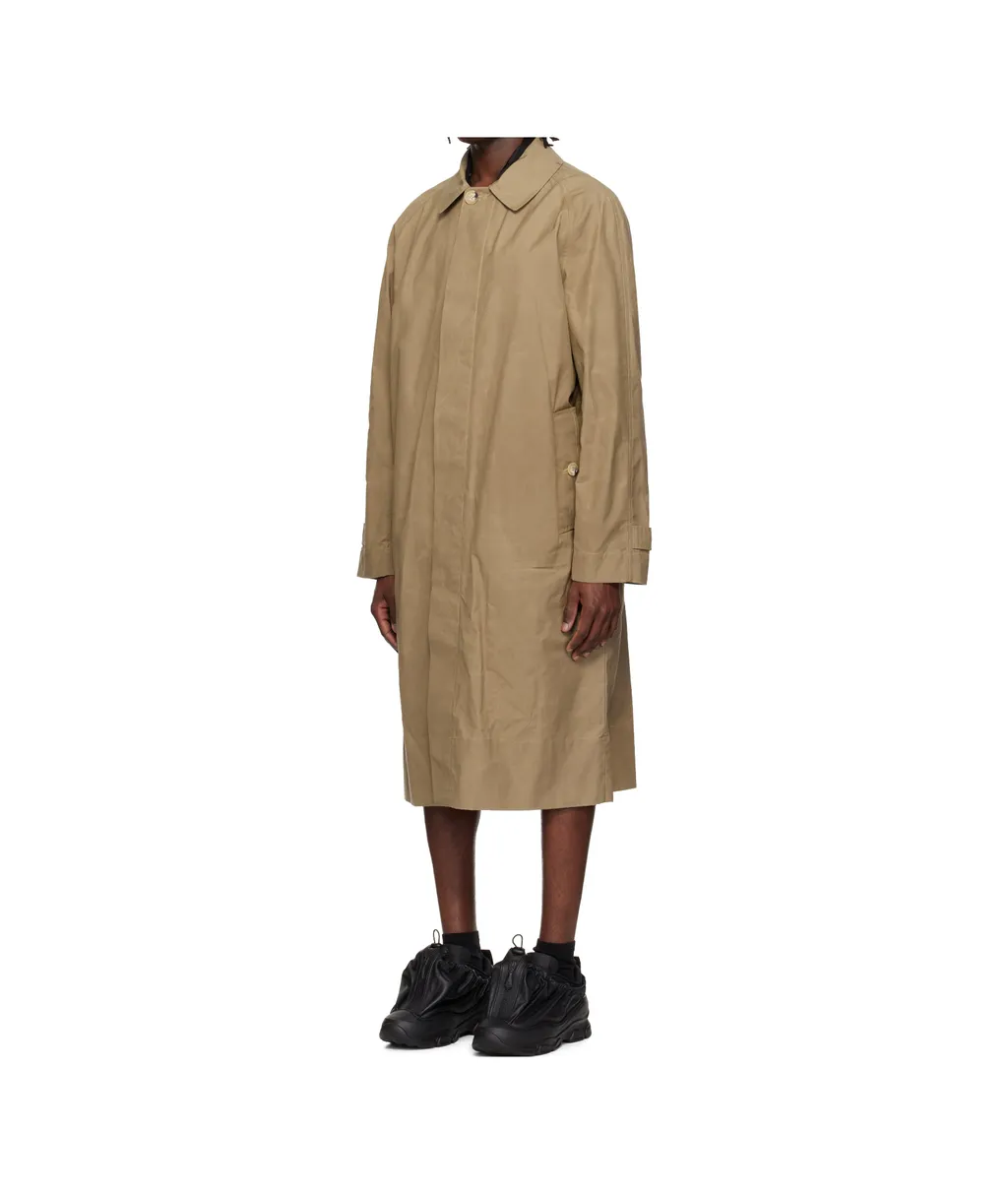 Single-Breasted Long-Sleeve Trench Coat