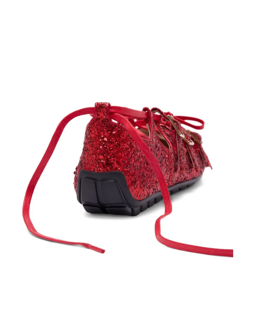 Lace-Up Ballet Flats