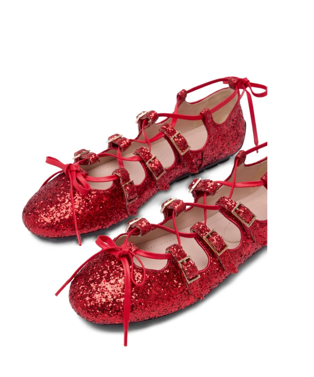 Lace-Up Ballet Flats