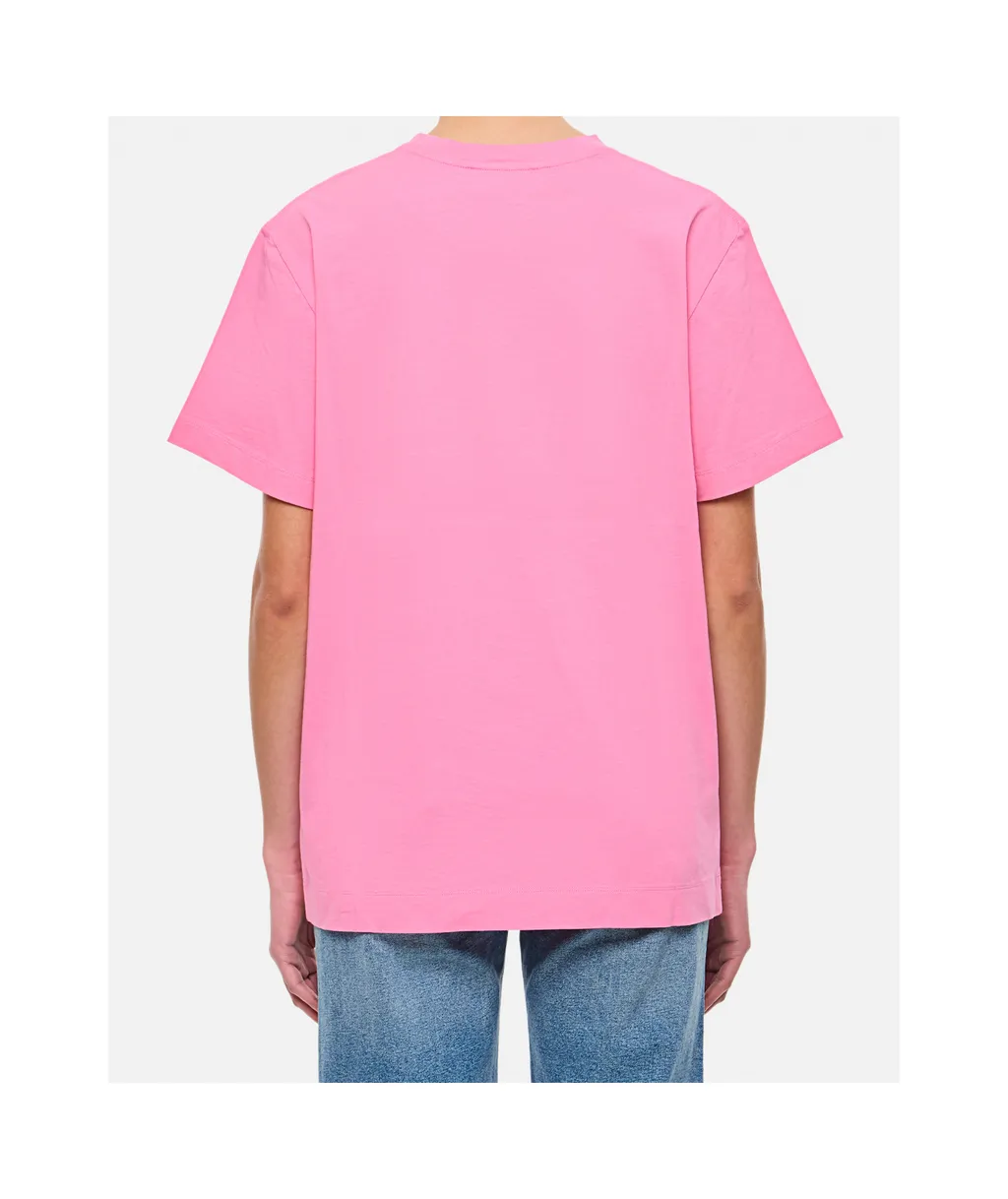 Carnation-Print Crewneck T-Shirt
