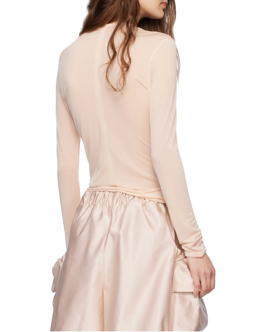 Embellished Double Carnation Mesh Top