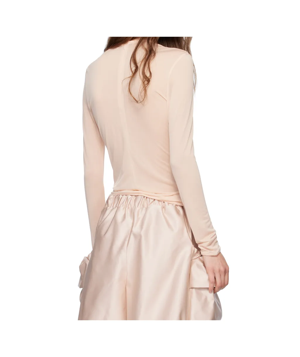 Embellished Double Carnation Mesh Top