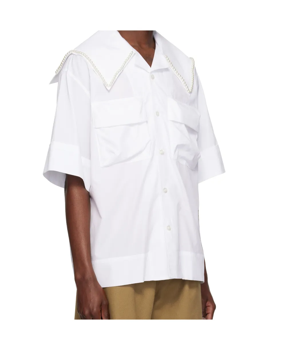 Cargo Flap Pocket Sailor Collar Shirt