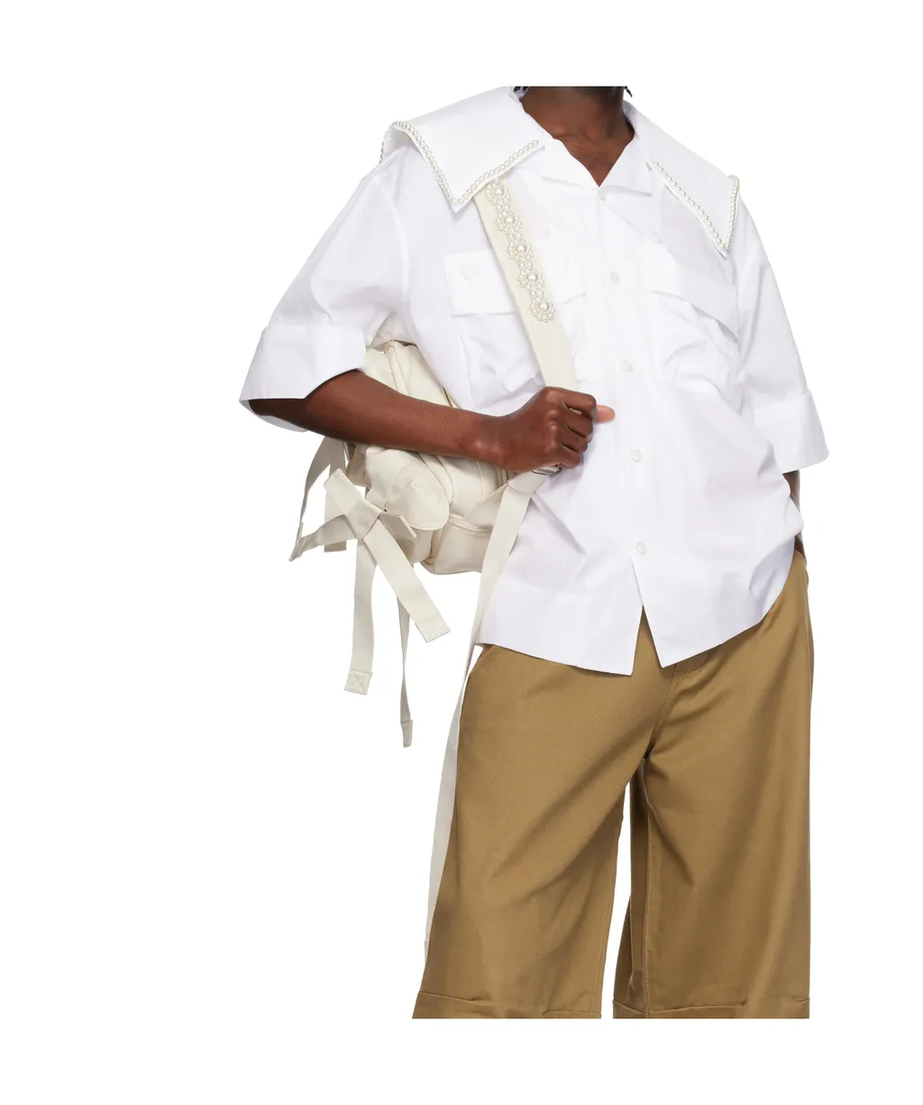 Cargo Flap Pocket Sailor Collar Shirt