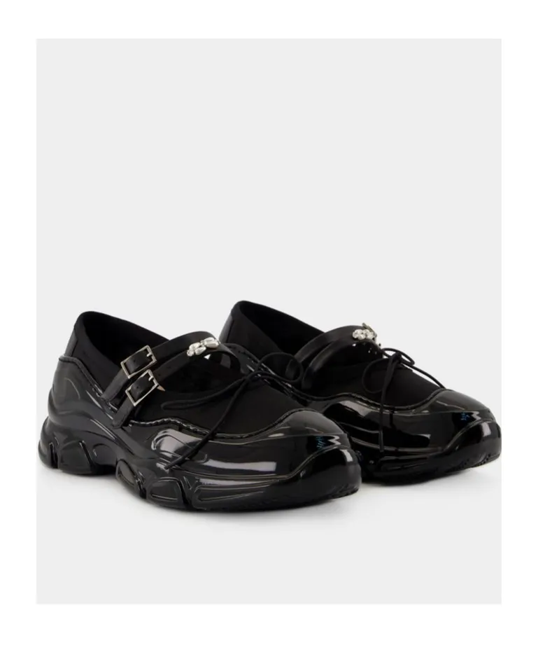 Embellished Buckled Tracker Ballerinas