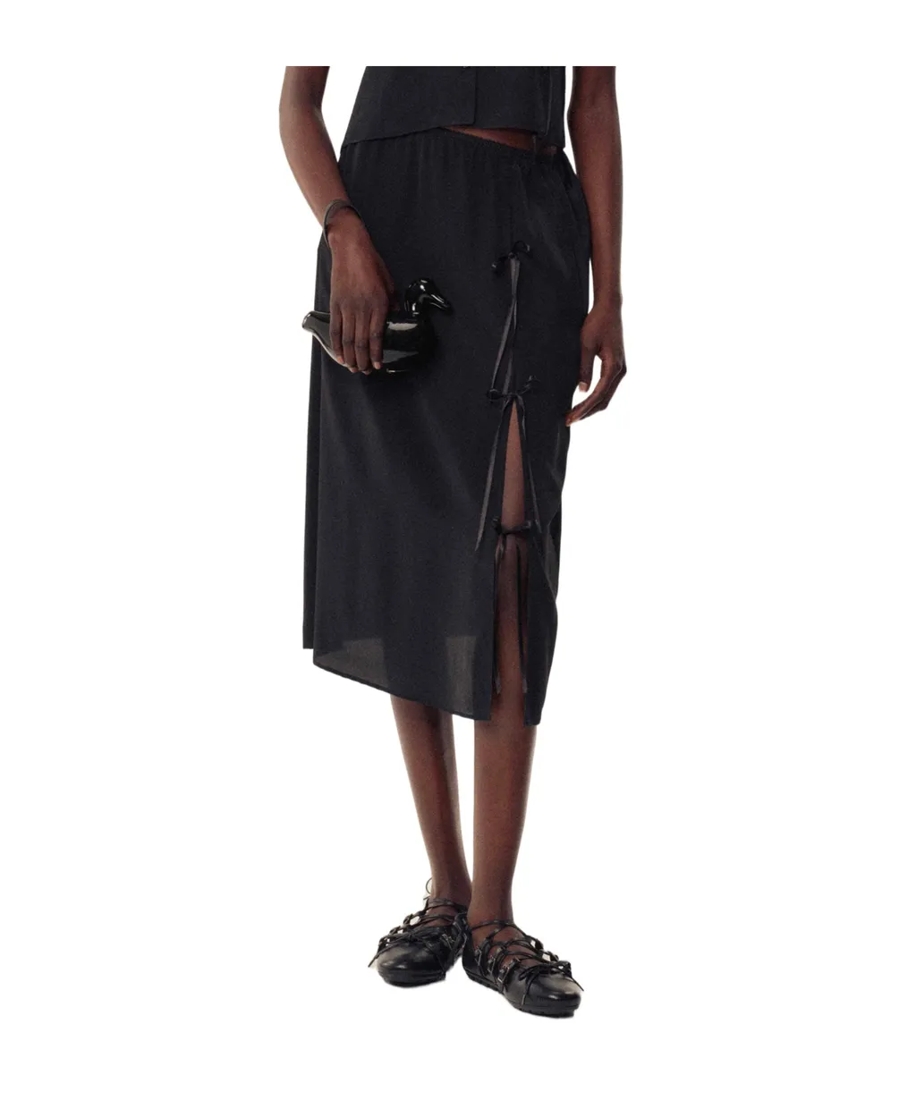 Bow-Embellished Skirt