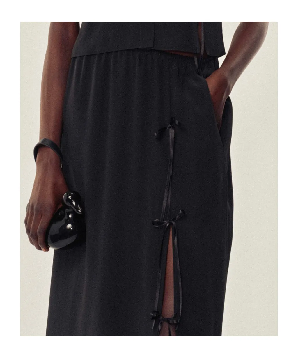 Bow-Embellished Skirt