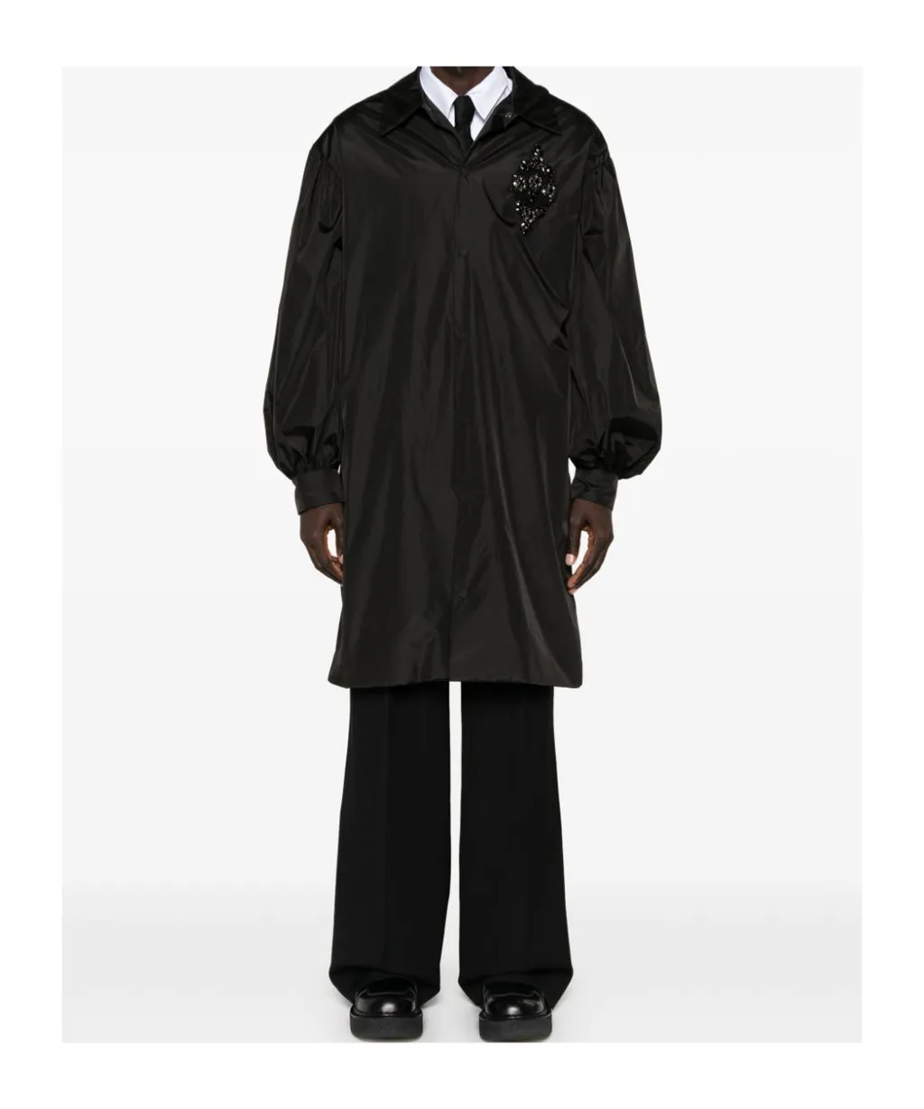 Embroidery Bubble Sleeve Work Coat