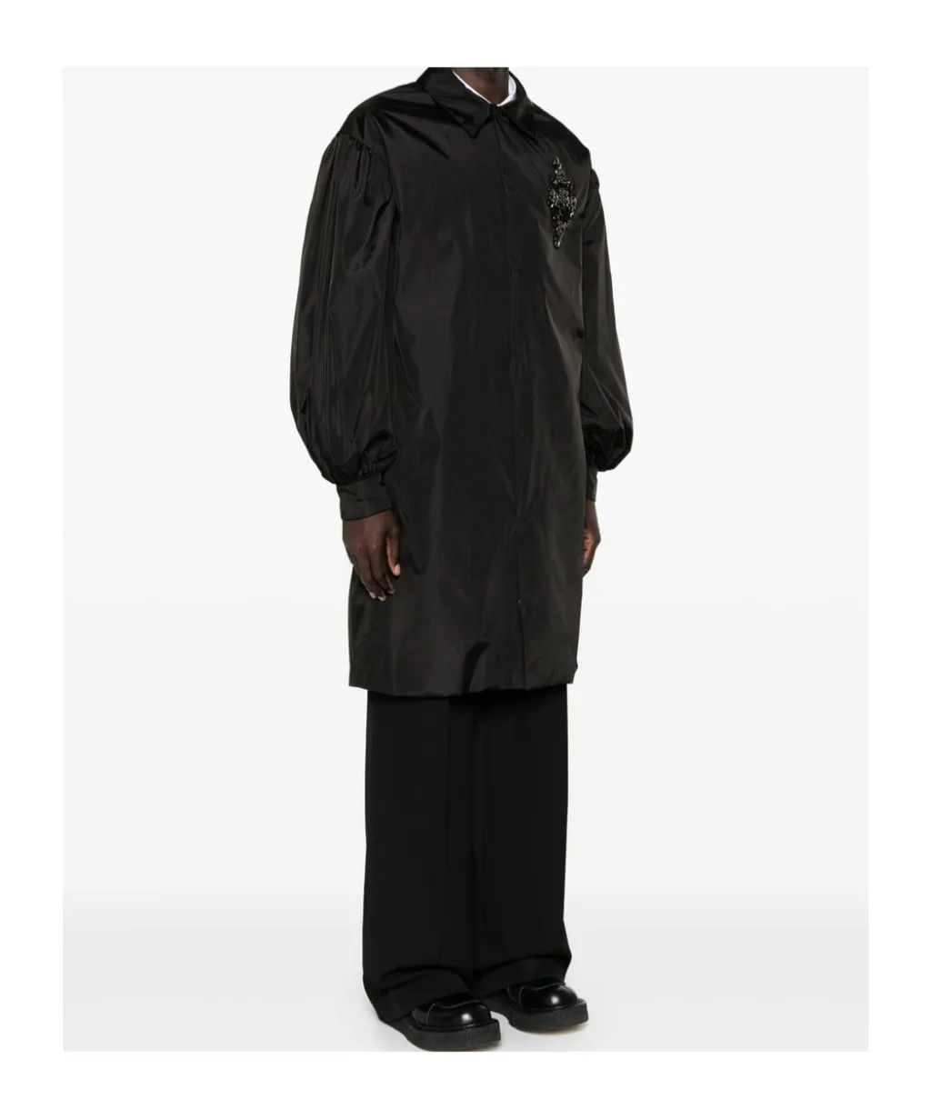 Embroidery Bubble Sleeve Work Coat