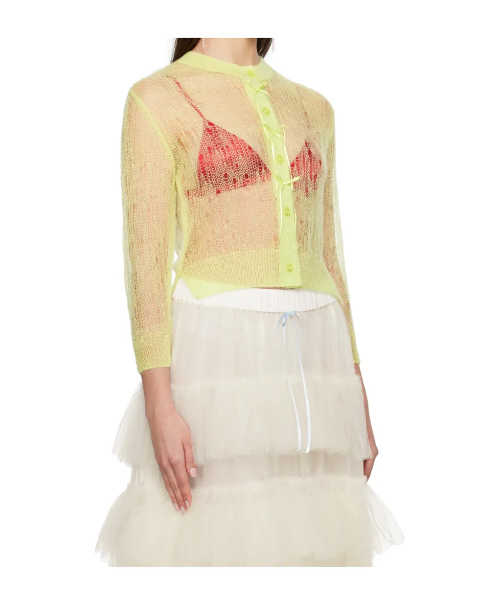Round-Neck Knitted Cardigan