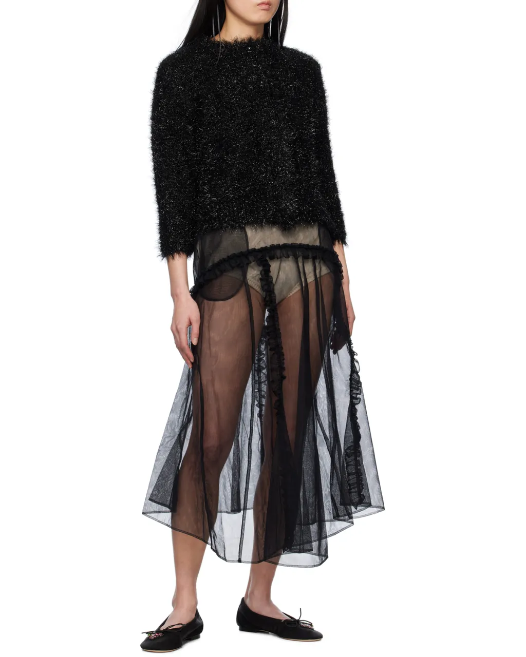 Translucent Ruffled Skirt