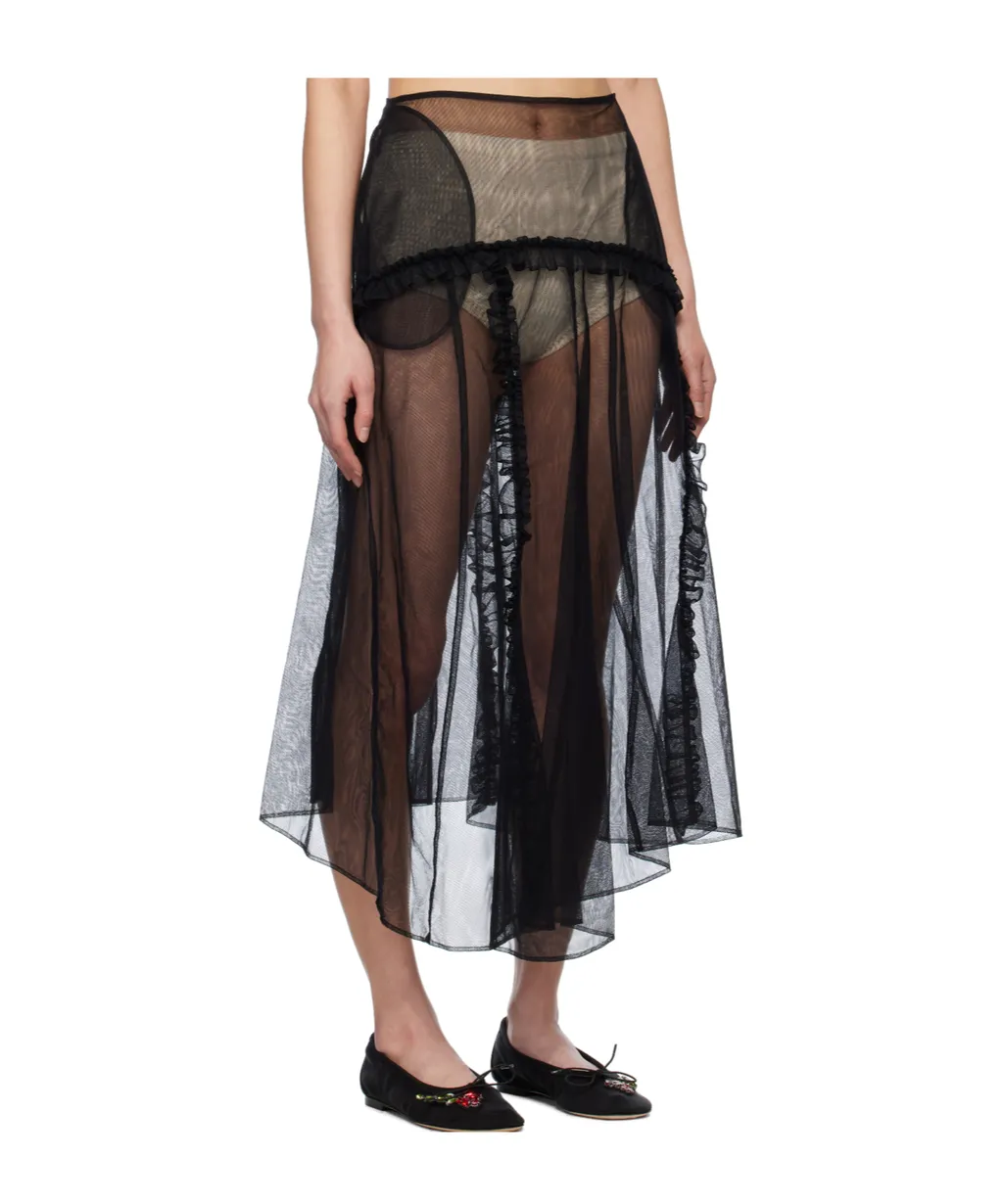 Translucent Ruffled Skirt