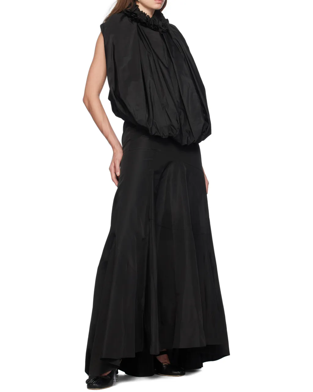 Ruffled Round Neck Dress