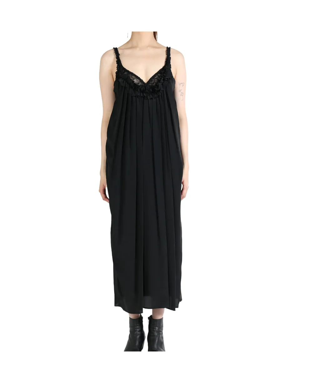 Lace-Up Satin Dress