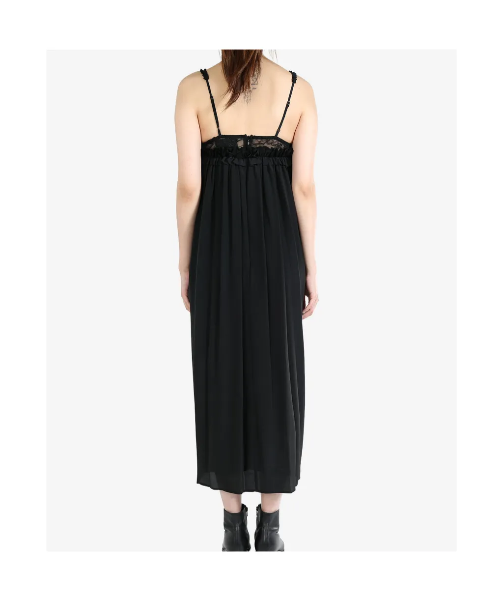 Lace-Up Satin Dress